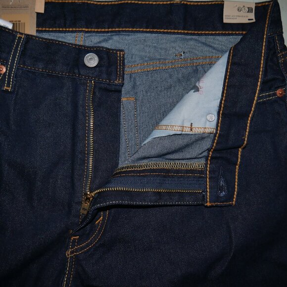 Levi's 514 Mens Jeans Size 38x30 Regular Fit Straight Leg Dark Rinse Denim NEW - Picture 6 of 10